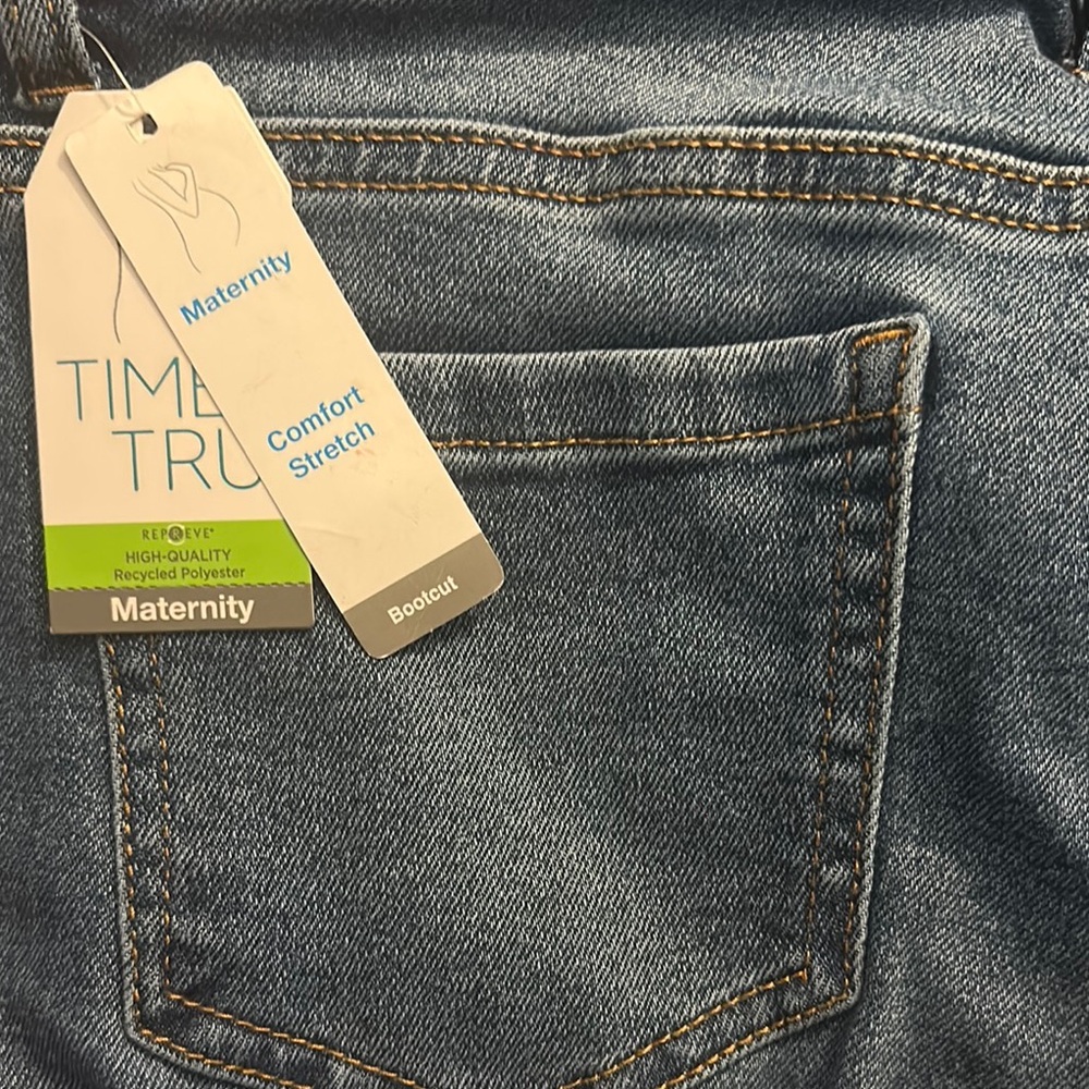 NWT Time and Tru Blue Maternity Jeans